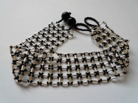 Pulsera red plata y negro